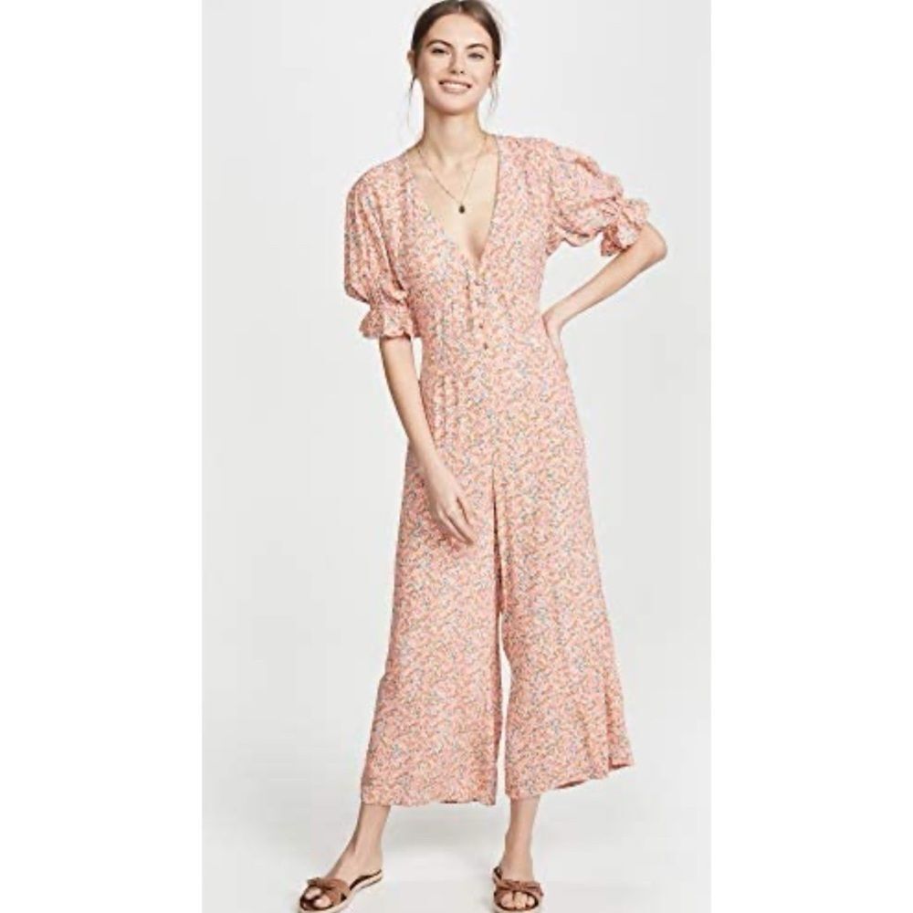 Faithfull The Brand Anka Floral Jumpsuit Size 2